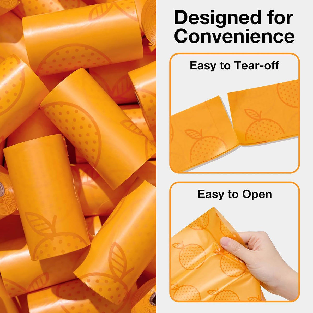 Dog Poop Bag Dispenser with Citrus Scented Waste Bags, 105 Counts