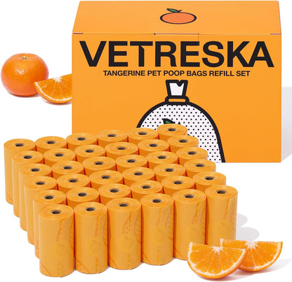 Dog Poop Bag Dispenser with Citrus Scented Waste Bags, 105 Counts