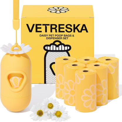 Dog Poop Bag Dispenser with Citrus Scented Waste Bags, 105 Counts