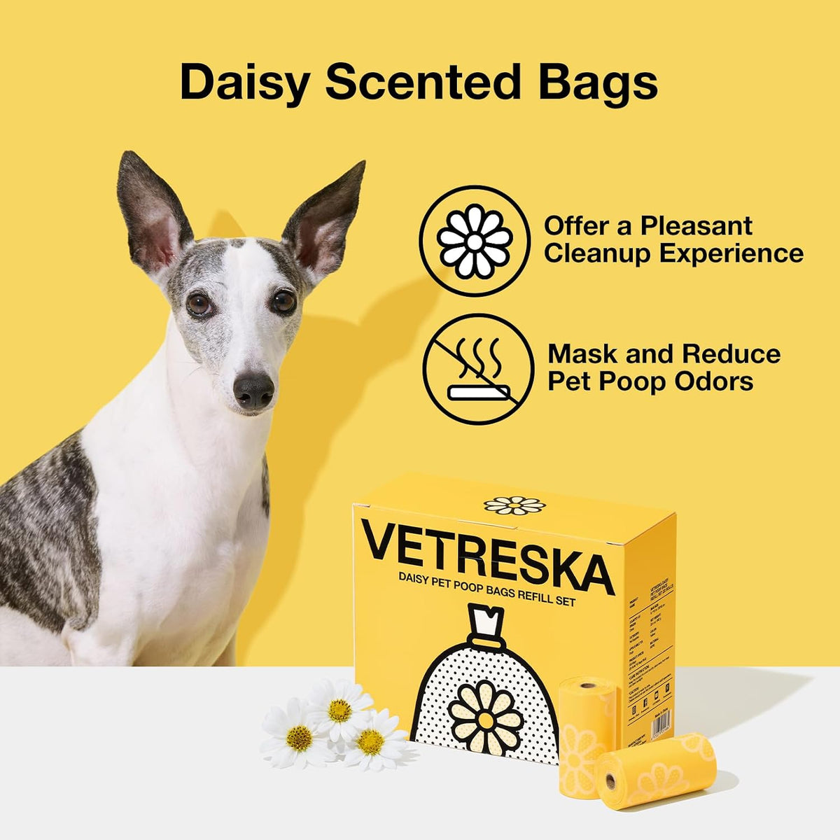 Dog Poop Bag Dispenser with Citrus Scented Waste Bags, 105 Counts