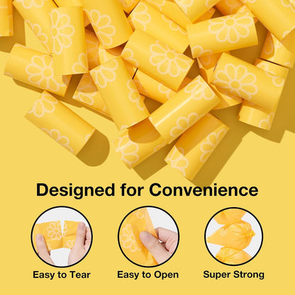 Dog Poop Bag Dispenser with Citrus Scented Waste Bags, 105 Counts