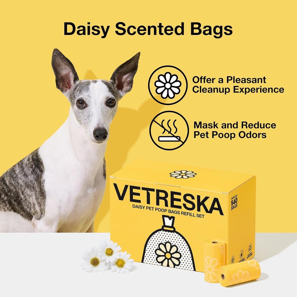 Dog Poop Bag Dispenser with Citrus Scented Waste Bags, 105 Counts