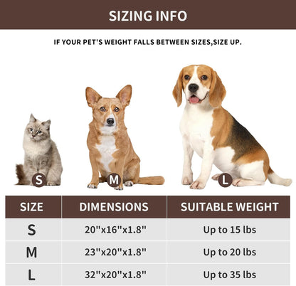 Pet Heating Pad with Timer, Adjustable Temperature, Waterproof, Chew Resistant Cord, Auto Power-Off, Electric Indoor Heated Mat for Dogs and Cats