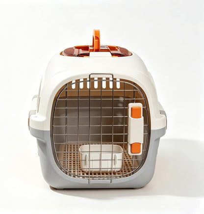Cat Carrier Airline Approved, Portable Pet Travel Crate with Anti-Stress Design for Cats & Small Dogs, Car Safe Kennel with Top Window (Yellow)