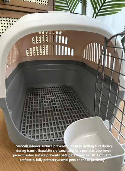 Cat Carrier Airline Approved, Portable Pet Travel Crate with Anti-Stress Design for Cats & Small Dogs, Car Safe Kennel with Top Window (Yellow)