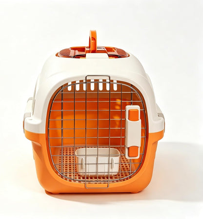 Cat Carrier Airline Approved, Portable Pet Travel Crate with Anti-Stress Design for Cats & Small Dogs, Car Safe Kennel with Top Window (Yellow)