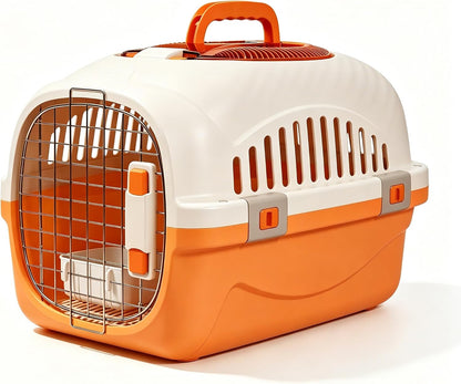Cat Carrier Airline Approved, Portable Pet Travel Crate with Anti-Stress Design for Cats & Small Dogs, Car Safe Kennel with Top Window (Yellow)