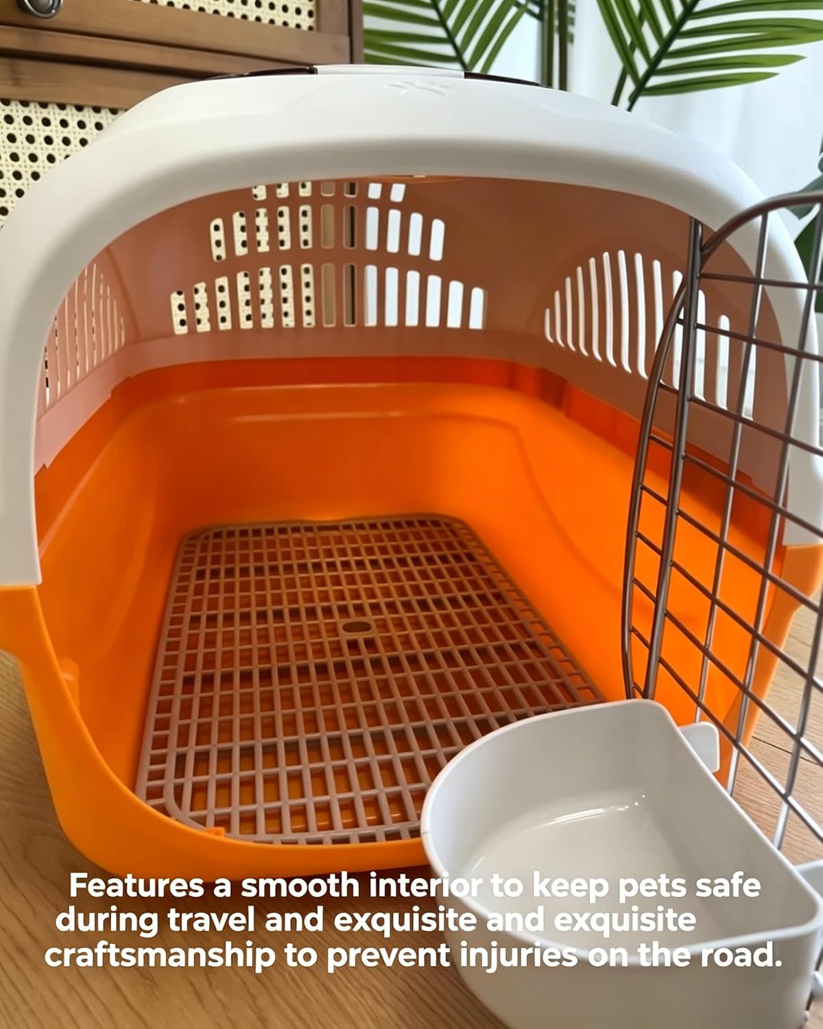 Cat Carrier Airline Approved, Portable Pet Travel Crate with Anti-Stress Design for Cats & Small Dogs, Car Safe Kennel with Top Window (Yellow)
