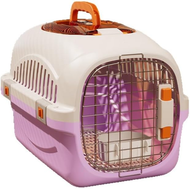 Cat Carrier Airline Approved, Portable Pet Travel Crate with Anti-Stress Design for Cats & Small Dogs, Car Safe Kennel with Top Window (Yellow)
