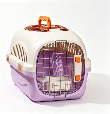 Cat Carrier Airline Approved, Portable Pet Travel Crate with Anti-Stress Design for Cats & Small Dogs, Car Safe Kennel with Top Window (Yellow)