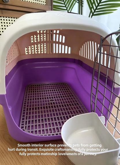 Cat Carrier Airline Approved, Portable Pet Travel Crate with Anti-Stress Design for Cats & Small Dogs, Car Safe Kennel with Top Window (Yellow)