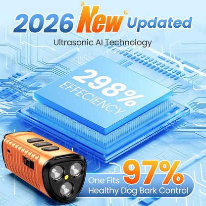 Cbersmg 3X Ultrasonic to Stop Barking Neighbors Dog, Portable Anti Barking Device Dog Bark Deterrent Device 50ft Range 5 Modes, Flashlight & Beep Safe & Effective for Small, Medium & Large Dogs