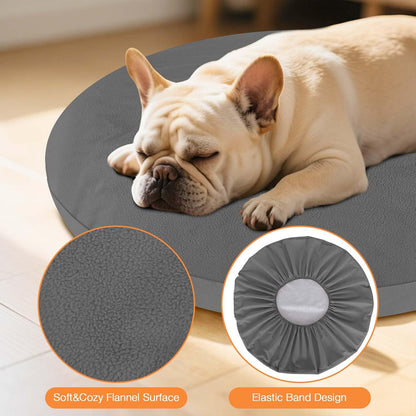 Dog Bed Covers Replacement Washable Waterproof Round Bed Protector for Donut Bed & Dog Couch, Gray 30 Inch