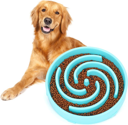 Slow Feeder Dog Bowls for Large Medium Dog Non Slip Maze Puzzle Bowl Pet Slower Food Feeding Dishes Interactive Bloat Stop Preventing Choking Healthy Dog Bowl, Black