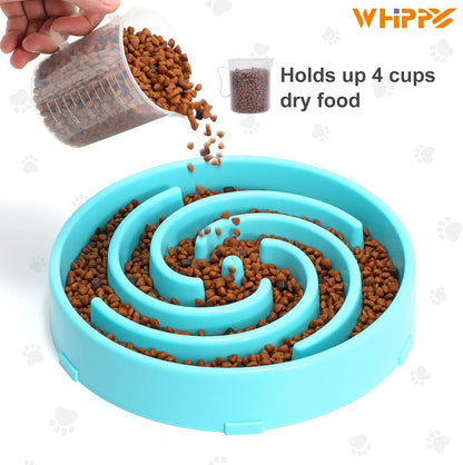 Slow Feeder Dog Bowls for Large Medium Dog Non Slip Maze Puzzle Bowl Pet Slower Food Feeding Dishes Interactive Bloat Stop Preventing Choking Healthy Dog Bowl, Black