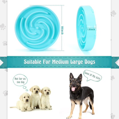 Slow Feeder Dog Bowls for Large Medium Dog Non Slip Maze Puzzle Bowl Pet Slower Food Feeding Dishes Interactive Bloat Stop Preventing Choking Healthy Dog Bowl, Black