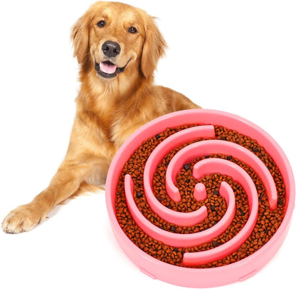 Slow Feeder Dog Bowls for Large Medium Dog Non Slip Maze Puzzle Bowl Pet Slower Food Feeding Dishes Interactive Bloat Stop Preventing Choking Healthy Dog Bowl, Black