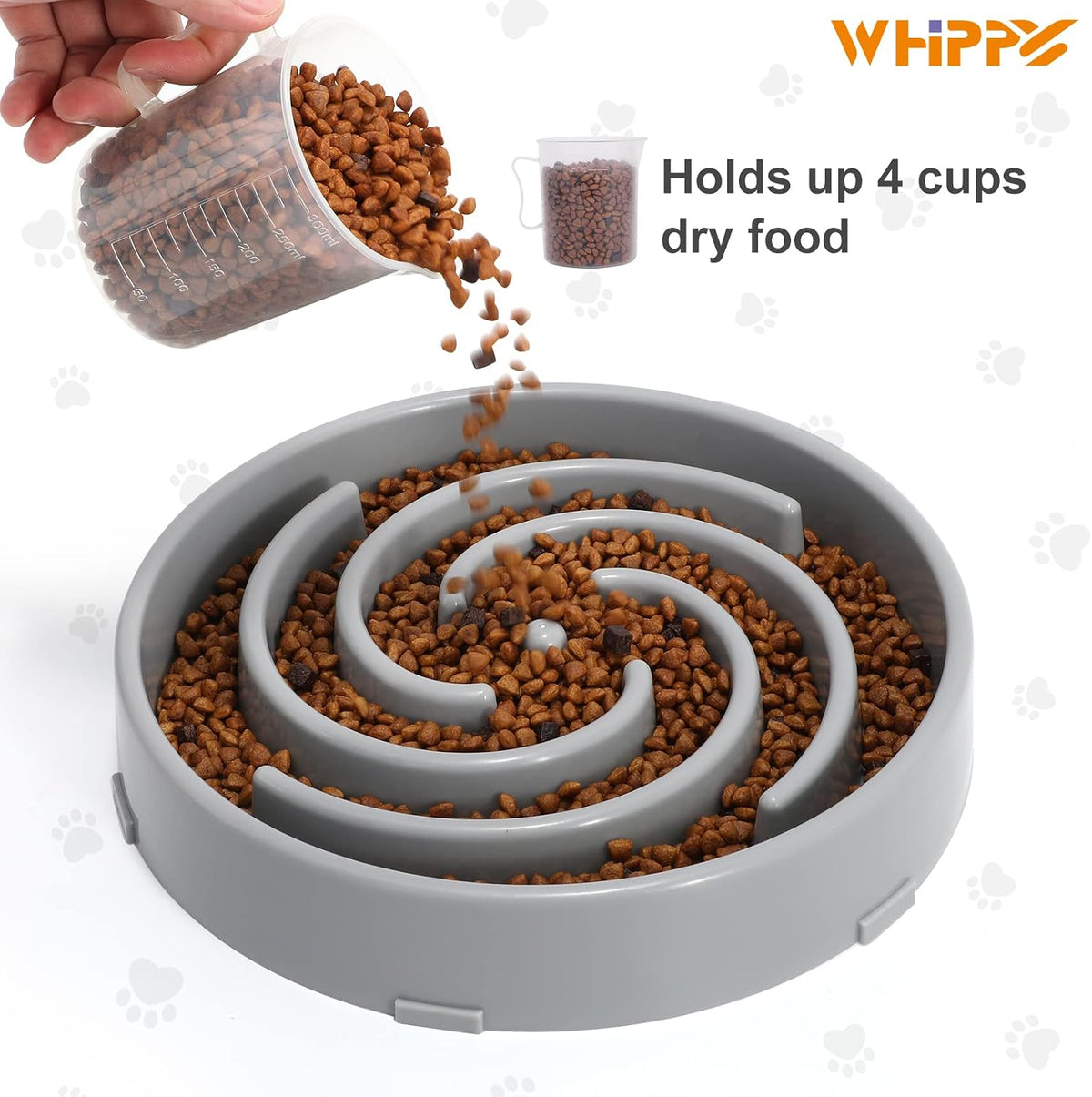 Slow Feeder Dog Bowls for Large Medium Dog Non Slip Maze Puzzle Bowl Pet Slower Food Feeding Dishes Interactive Bloat Stop Preventing Choking Healthy Dog Bowl, Black