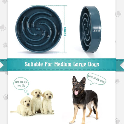 Slow Feeder Dog Bowls for Large Medium Dog Non Slip Maze Puzzle Bowl Pet Slower Food Feeding Dishes Interactive Bloat Stop Preventing Choking Healthy Dog Bowl, Black