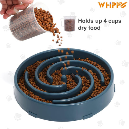 Slow Feeder Dog Bowls for Large Medium Dog Non Slip Maze Puzzle Bowl Pet Slower Food Feeding Dishes Interactive Bloat Stop Preventing Choking Healthy Dog Bowl, Black