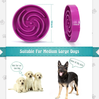 Slow Feeder Dog Bowls for Large Medium Dog Non Slip Maze Puzzle Bowl Pet Slower Food Feeding Dishes Interactive Bloat Stop Preventing Choking Healthy Dog Bowl, Black