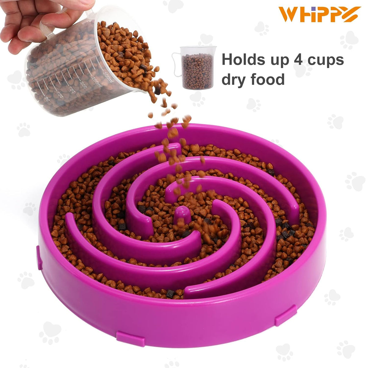 Slow Feeder Dog Bowls for Large Medium Dog Non Slip Maze Puzzle Bowl Pet Slower Food Feeding Dishes Interactive Bloat Stop Preventing Choking Healthy Dog Bowl, Black