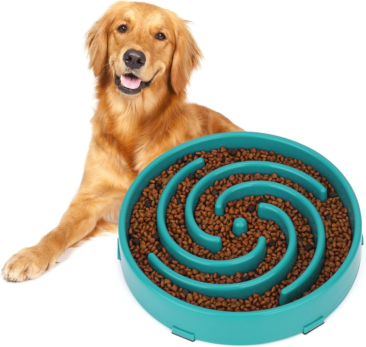Slow Feeder Dog Bowls for Large Medium Dog Non Slip Maze Puzzle Bowl Pet Slower Food Feeding Dishes Interactive Bloat Stop Preventing Choking Healthy Dog Bowl, Black