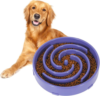Slow Feeder Dog Bowls for Large Medium Dog Non Slip Maze Puzzle Bowl Pet Slower Food Feeding Dishes Interactive Bloat Stop Preventing Choking Healthy Dog Bowl, Black
