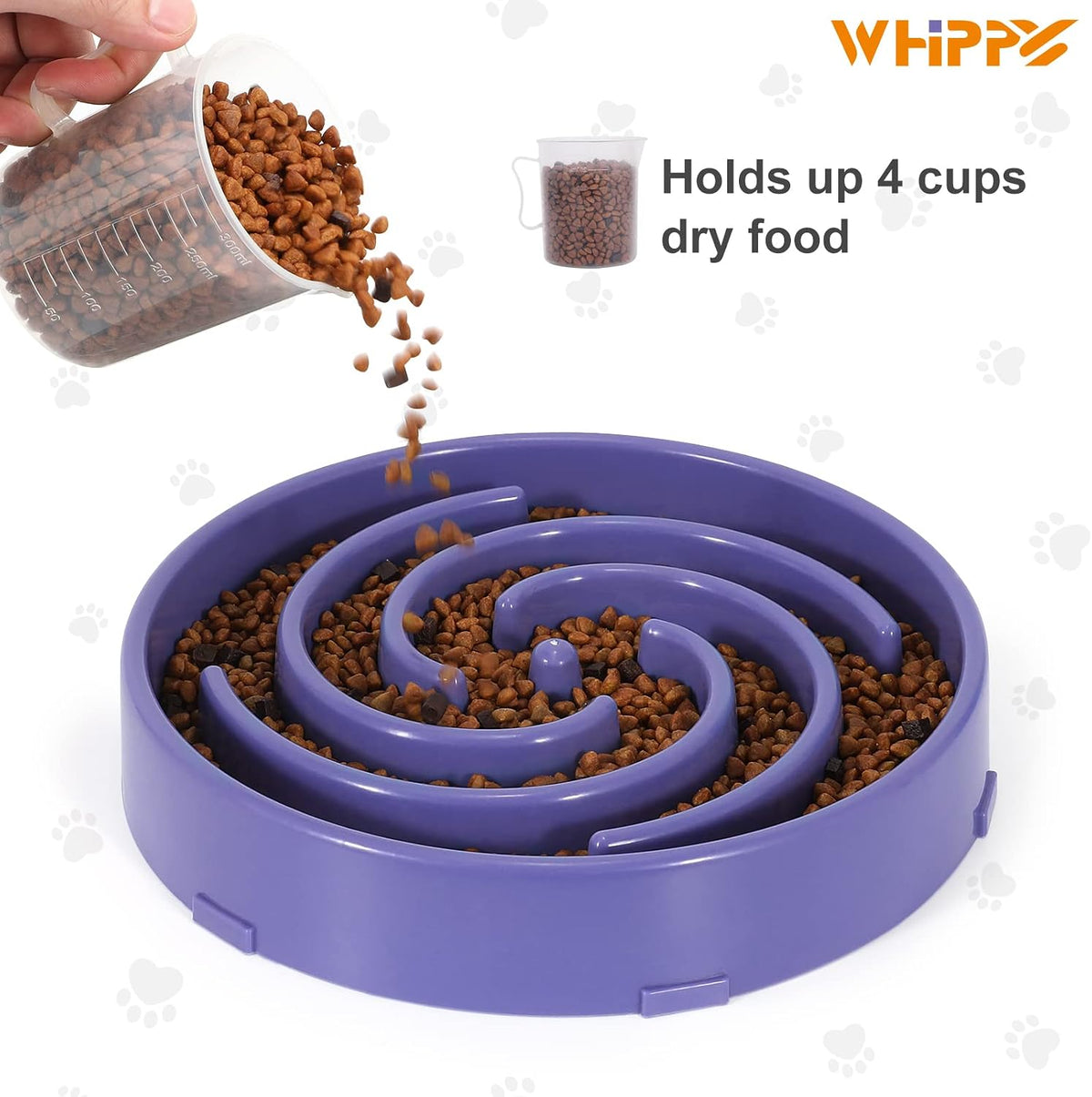 Slow Feeder Dog Bowls for Large Medium Dog Non Slip Maze Puzzle Bowl Pet Slower Food Feeding Dishes Interactive Bloat Stop Preventing Choking Healthy Dog Bowl, Black