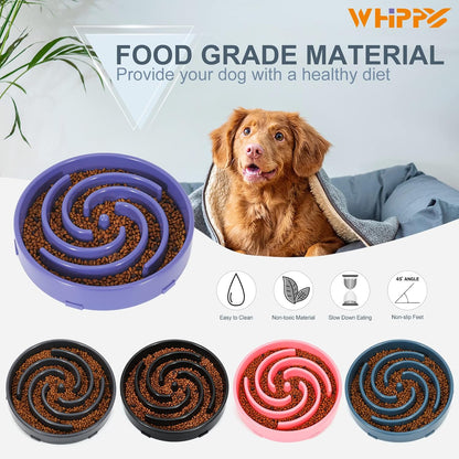 Slow Feeder Dog Bowls for Large Medium Dog Non Slip Maze Puzzle Bowl Pet Slower Food Feeding Dishes Interactive Bloat Stop Preventing Choking Healthy Dog Bowl, Black
