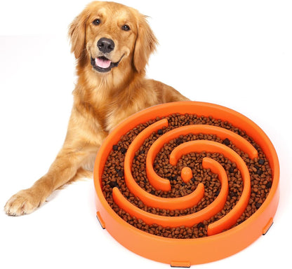 Slow Feeder Dog Bowls for Large Medium Dog Non Slip Maze Puzzle Bowl Pet Slower Food Feeding Dishes Interactive Bloat Stop Preventing Choking Healthy Dog Bowl, Black