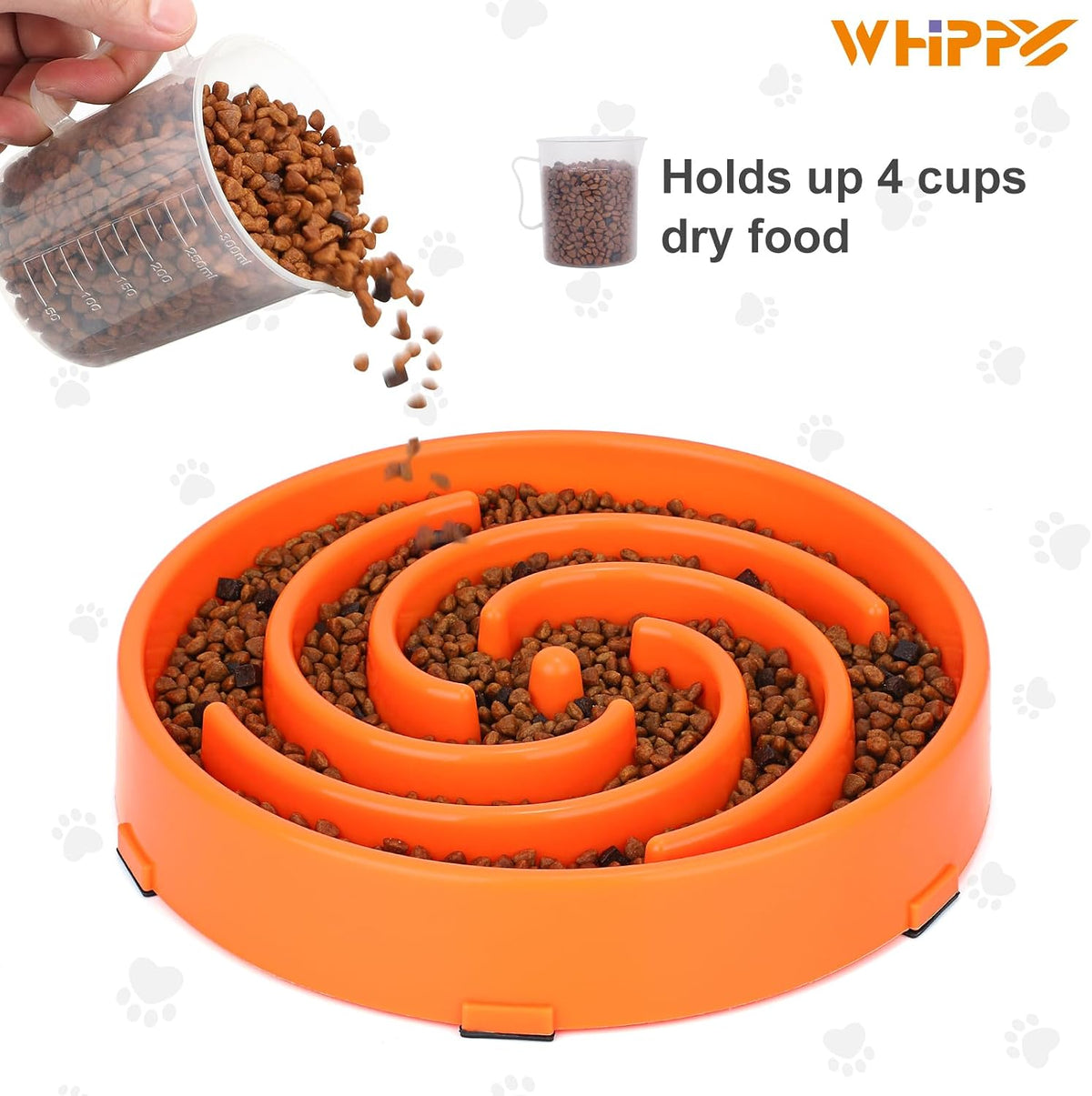 Slow Feeder Dog Bowls for Large Medium Dog Non Slip Maze Puzzle Bowl Pet Slower Food Feeding Dishes Interactive Bloat Stop Preventing Choking Healthy Dog Bowl, Black