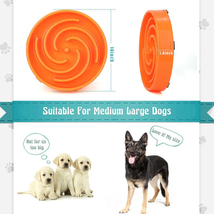 Slow Feeder Dog Bowls for Large Medium Dog Non Slip Maze Puzzle Bowl Pet Slower Food Feeding Dishes Interactive Bloat Stop Preventing Choking Healthy Dog Bowl, Black