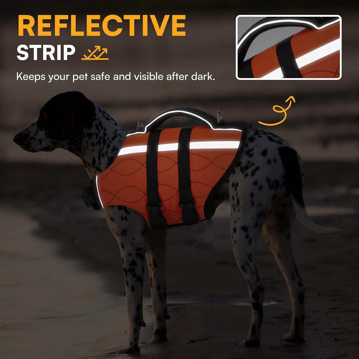 Dog Life Jacket Large,High Flotation Dog Life Vest for Swimming Boating,Adjustable Ripstop Pet Lifesaver for Large Dogs,Reflective Safety Dogs Swimming Vest with Rescue Handle(Green,L)
