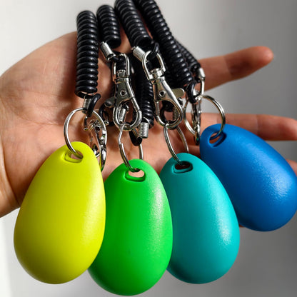 Pet Training Clicker with Wrist Strap - Dog Training Clickers for Puppy, Cat, Potty, Bird, Horse, Pet, Trainer Training Tools, Behavior Aids (Aqua + Jade Green + Blue + Lime Green)