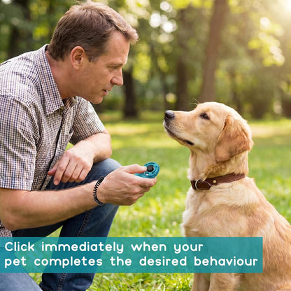 Pet Training Clicker with Wrist Strap - Dog Training Clickers for Puppy, Cat, Potty, Bird, Horse, Pet, Trainer Training Tools, Behavior Aids (Aqua + Jade Green + Blue + Lime Green)