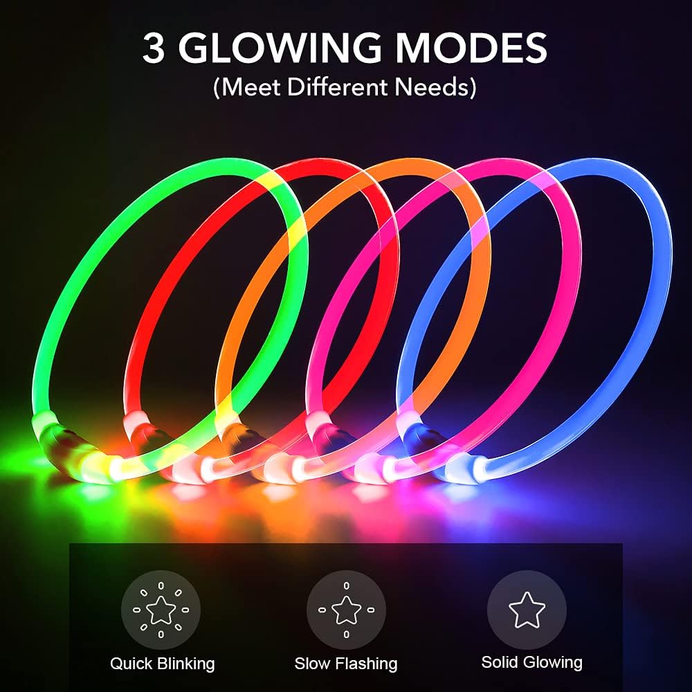Light Up Dog Collar (Green 70cm)