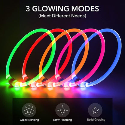 Light Up Dog Collar (Green 70cm)