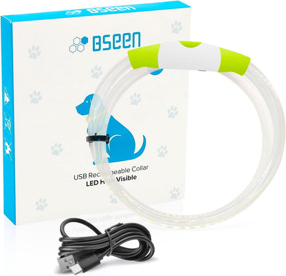 Light Up Dog Collar (Green 70cm)
