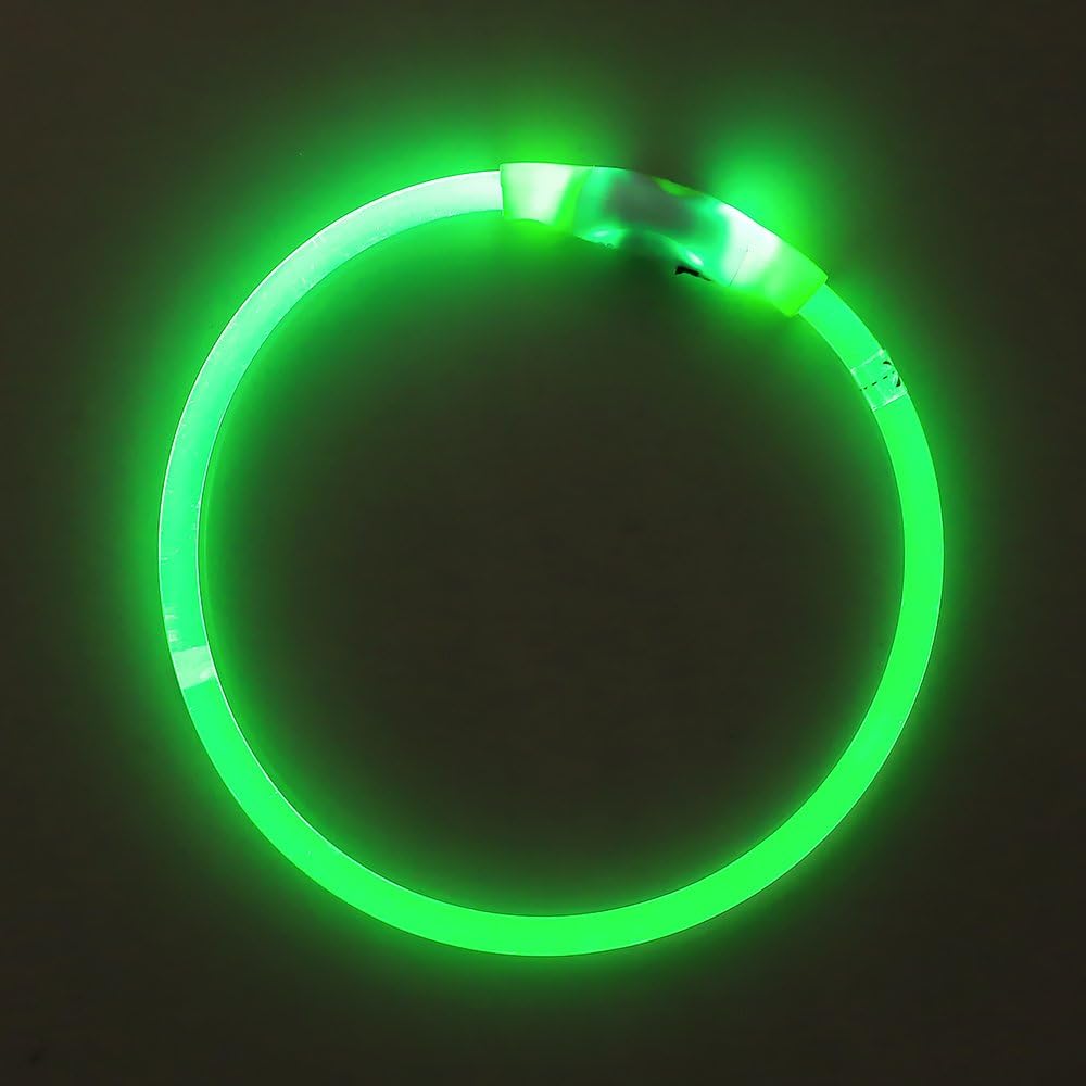 Light Up Dog Collar (Green 70cm)