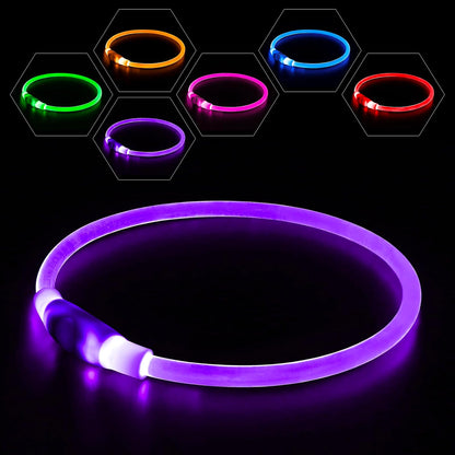 Light Up Dog Collar (Green 70cm)