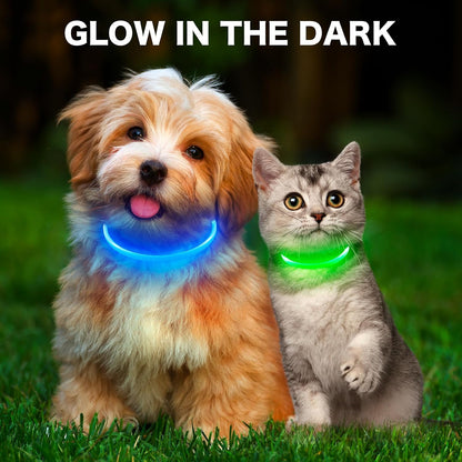 Light Up Dog Collar (Green 70cm)