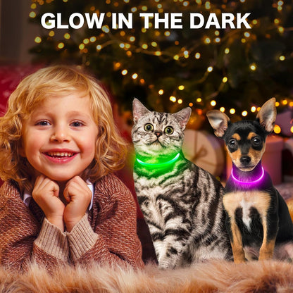 Light Up Dog Collar (Green 70cm)