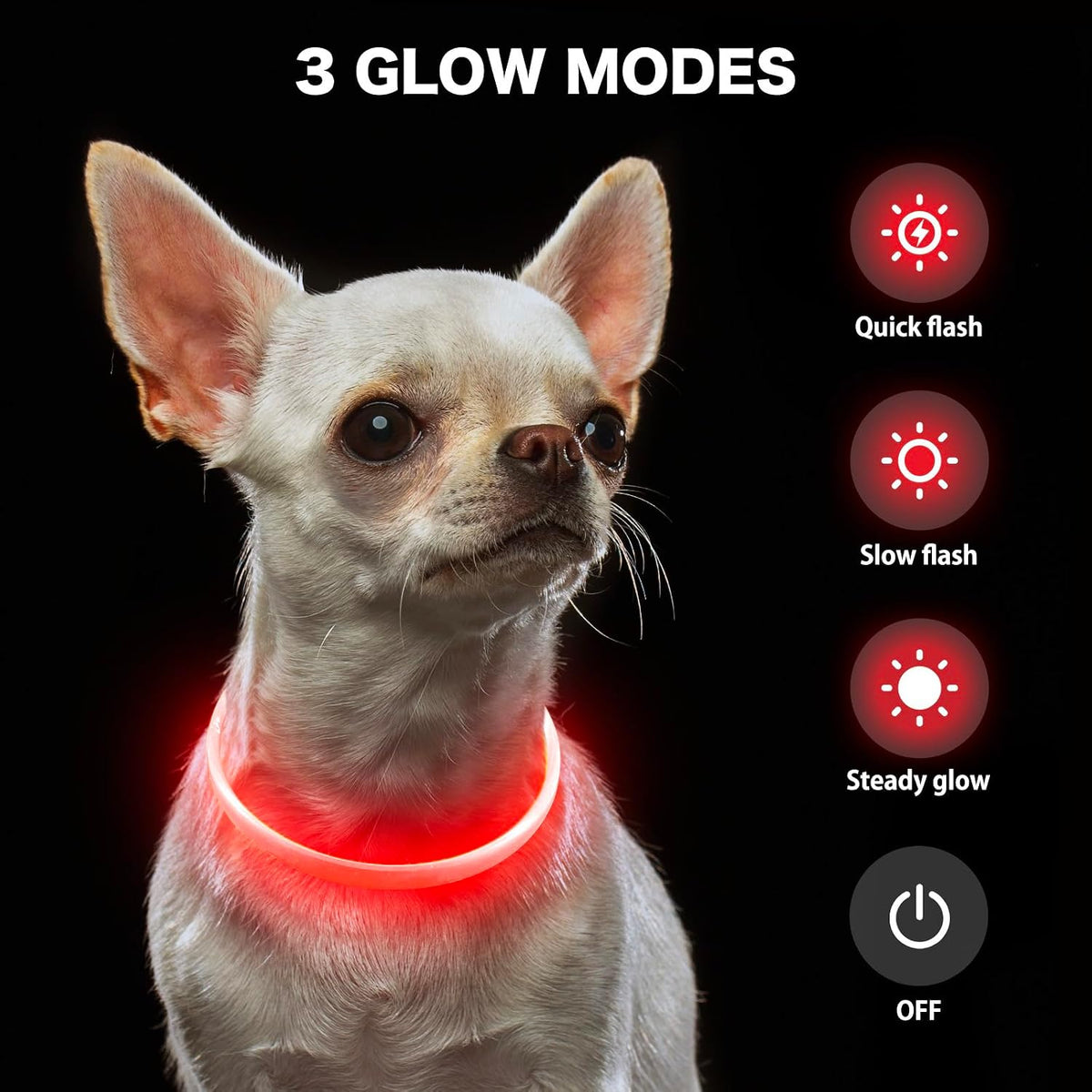 Light Up Dog Collar (Green 70cm)