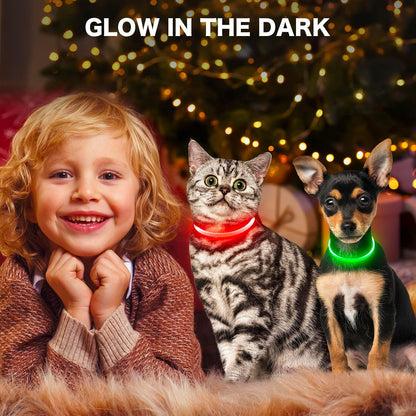 Light Up Dog Collar (Green 70cm)