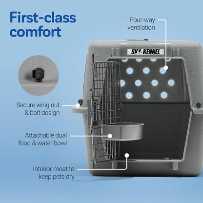 Sky Kennel for Air Travel, 21in Dog Crate for Pets up to 15lbs