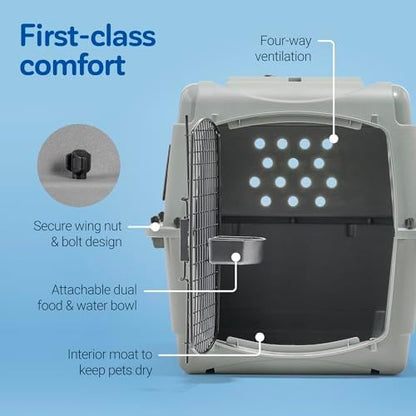 Sky Kennel for Air Travel, 21in Dog Crate for Pets up to 15lbs