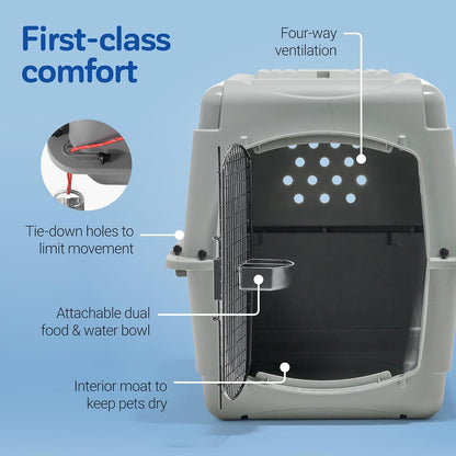 Sky Kennel for Air Travel, 21in Dog Crate for Pets up to 15lbs