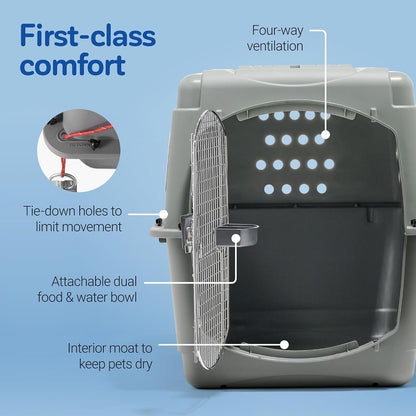 Sky Kennel for Air Travel, 21in Dog Crate for Pets up to 15lbs