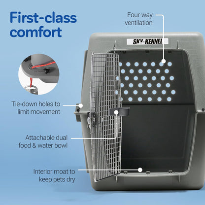 Sky Kennel for Air Travel, 21in Dog Crate for Pets up to 15lbs